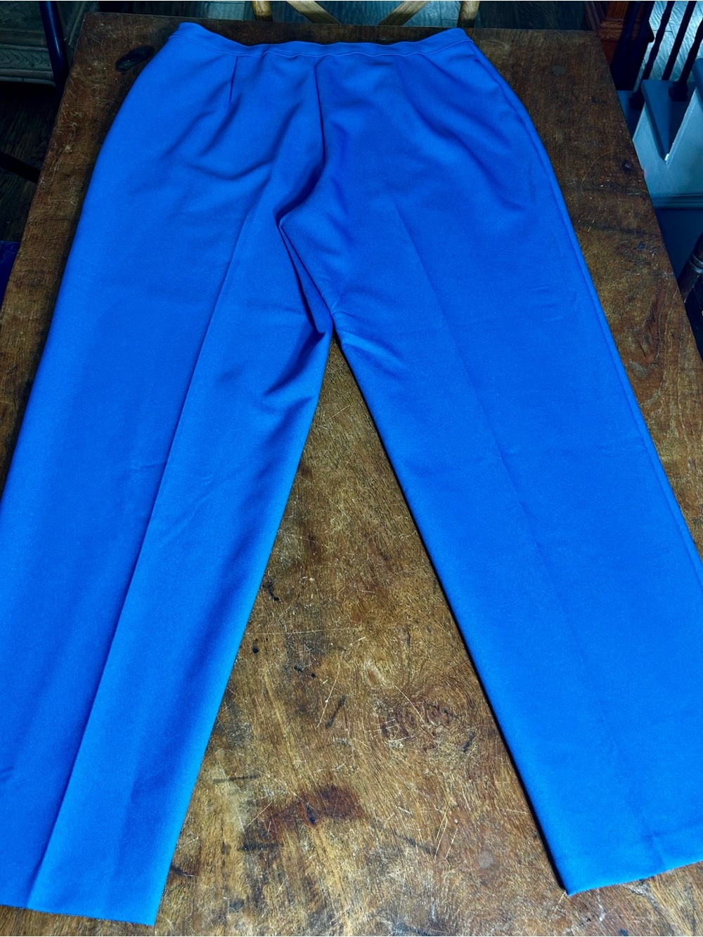 Bend Over Women's Tailored Straight-Leg Pants in Cobalt Blue size 24